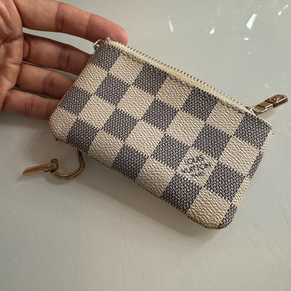 Louis Vuitton keychain pouch damier azur